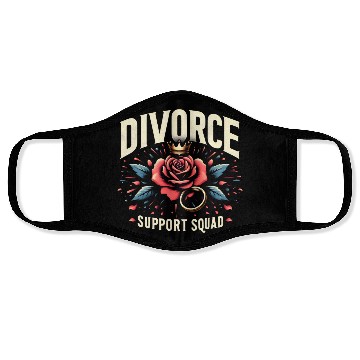 Discover Divorce Support Squad Matching Friends Family Rose Face Masks