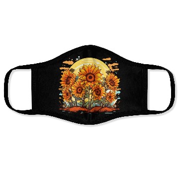 Discover Sunflower Bloom Floral Summer Nature for a Face Masks