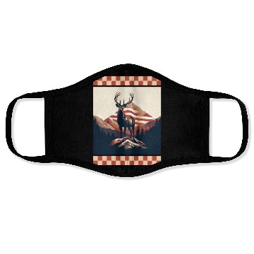Discover Mountain Range American Flag Rock Camo Deer Peak Face Masks