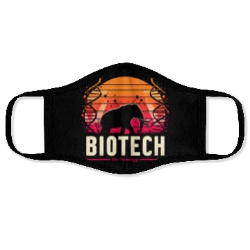 Discover Biotech Bio Technology DNA Mammoth Science Crispr Face Masks
