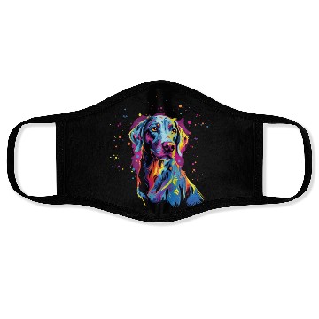 Discover Watercolor Colorful Louisiana Catahoula Face Masks