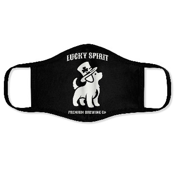 Discover St Patricks Dog Green Face Masks