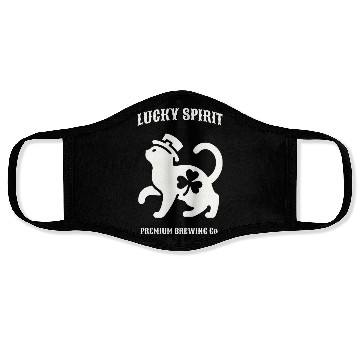 Discover St Patricks Lucky cat Green Face Masks