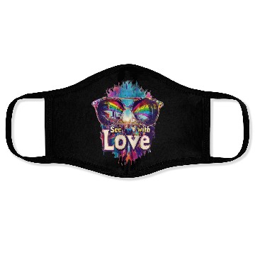Discover See With Love - Embrace Diversity Art Face Masks