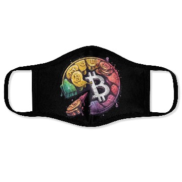 Discover Pi day 3.14 Math Crypto Bitcoin Change The Cookie Face Masks