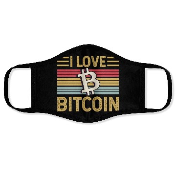 Discover I Love Bitcoin Face Masks