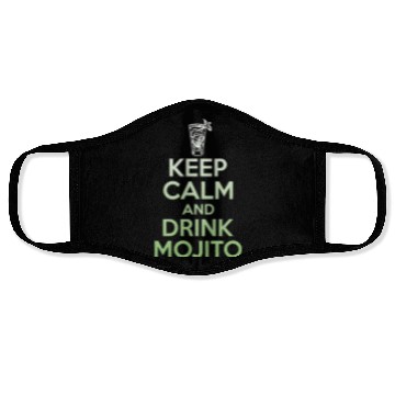 Discover Keep Calm And Drink Mojito Face Masks - Funny Rum