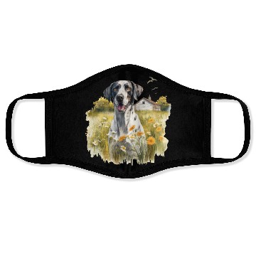 Discover Pointer Meadow Cottagecore Serenity Men Women Face Masks