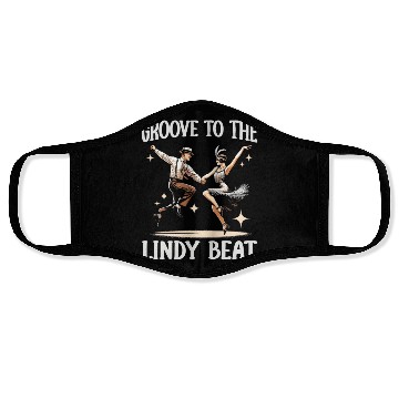Discover Lindy Hop Dancer Swinging Dancing Swing Dance Face Masks