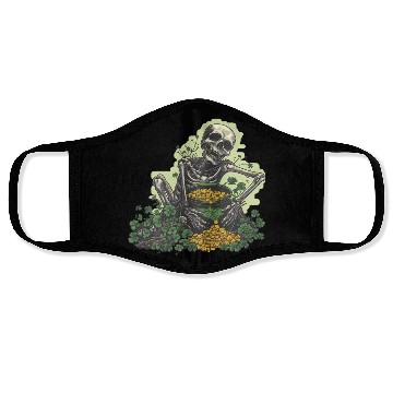 Discover St Patricks Skeleton Pot of Gold Face Masks
