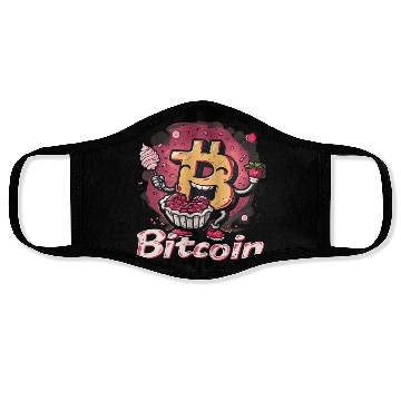 Discover Pi day 3.14 Crypto Bitcoin Math Strawberry Pie Face Masks