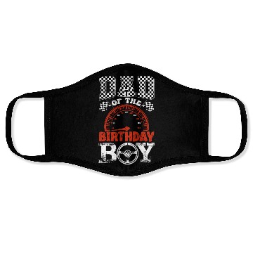 Discover Car Racing Dad of Birthday Boy Formula race Car Face Masks