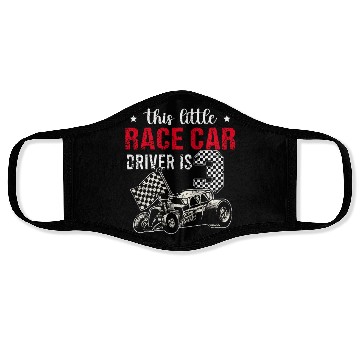 Discover 3 Year Old Race Car Birthday 3rd Racing Part Face Masks