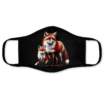 Discover Cub and Great Red Foxes Face Masks