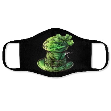 Discover St Patrick Irish Green Hat Face Masks