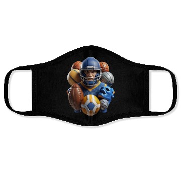 Discover Game Day Champ Representing College Athletics Face Masks
