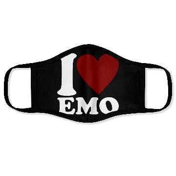 Discover I LOVE EMO Heart Gothic Face Masks