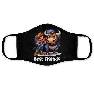 Discover Rodeo Bull Riding Livestock Show Farmer Cattle Face Masks
