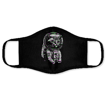 Discover Let's discover the other planet, Astronaut cat. Face Masks