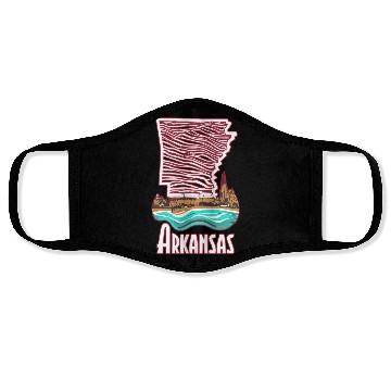 Discover ARKANSAS FLOWING RIVERS NATURAL STATE Face Masks