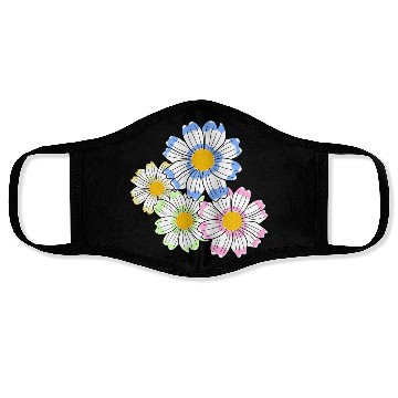 Discover cosmosflower blossom flowerpattern floral flower Face Masks