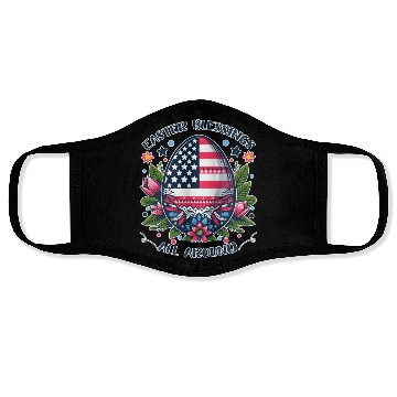 Discover Easter Egg Flag - Easter Blessings All Around Face Masks
