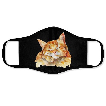 Discover cute happy funny cat for cat lover Face Masks