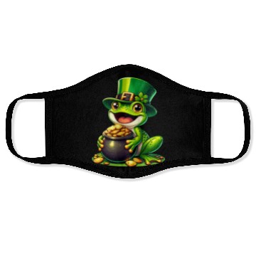 Discover St. Patrick's Day Frog with Gold Face Masks