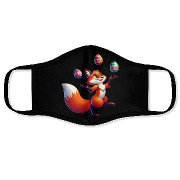 Discover Easter Fox Juggler with Eggs Face Masks
