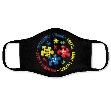 Discover Autism Periodic Table Science Teacher Autism Face Masks