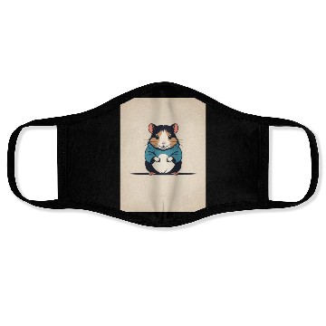 Discover Hamster 1 - Japanese Retro Art Face Masks