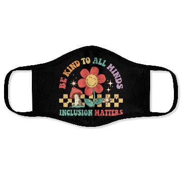 Discover Be Kinds Minds Inclusion Sped Teacher Autism Face Masks