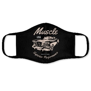 Discover Muscle car superior performance Face Masks