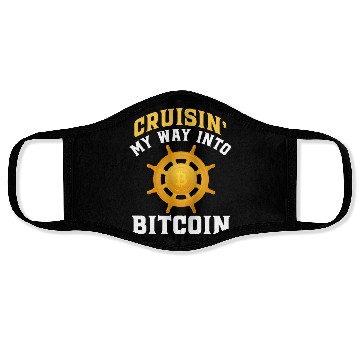 Discover Cruisin My Way Into Bitcoin Face Masks