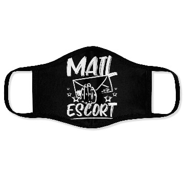 Discover Funny Mail lady Mail escort Face Masks