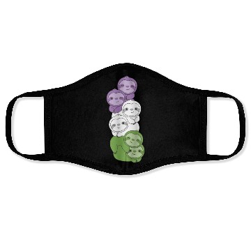 Discover Genderqueer Flag Pride Lgbtq Cute Sloth Face Masks