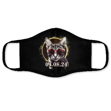 Discover Total Solar Eclipse 2024 Cool Cat Lunar Path Of Face Masks
