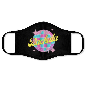 Discover Bachata dance neon color disco ball Face Masks