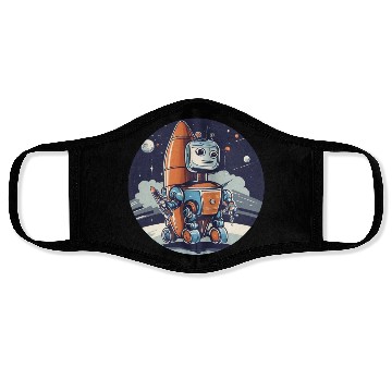 Discover mech robot design crafted Face Masks