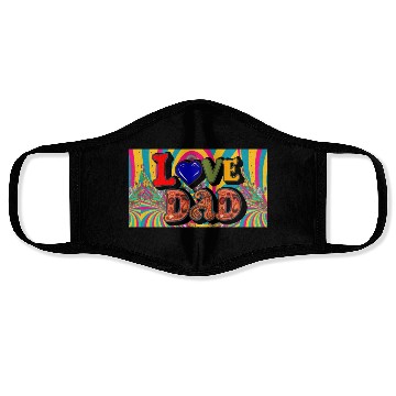 Discover Love Dad Sticker Face Masks