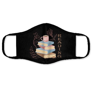 Discover Addicted to reading books and tea Face Masks