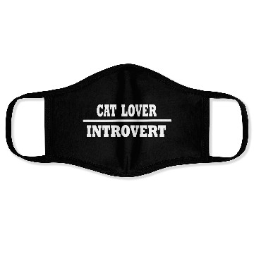 Discover Cat Lover Introvert Face Masks