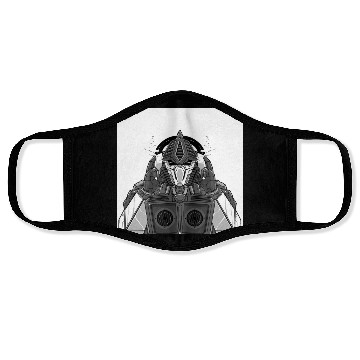 Discover Mech Robot Square Poster (Design 3 | R80) Face Masks