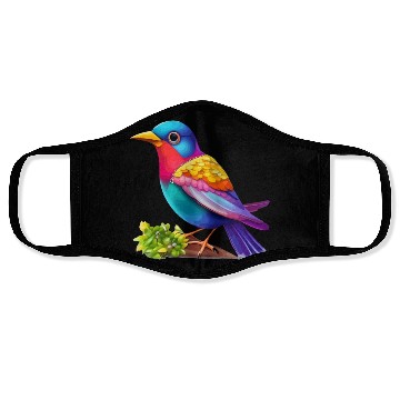 Discover color bird animal Face Masks