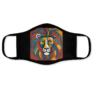 Discover pixel lion Face Masks