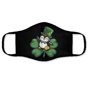 Discover St. Patrick's Day Penguin: Cute Cartoon Design Face Masks