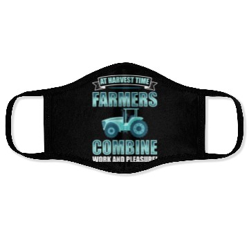 Discover Combine Threshing Farmer Agriculture Combine Face Masks