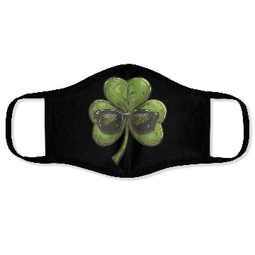 Discover Shamrock Clover Sunglasses Saint Patrick's Day Face Masks