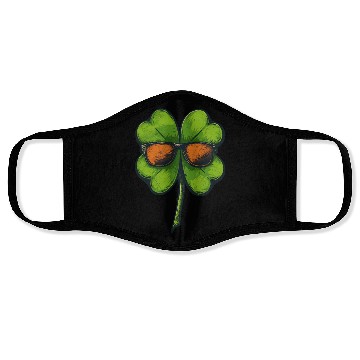 Discover Shamrock Sunglasses Clover Saint Patrick's Day Face Masks