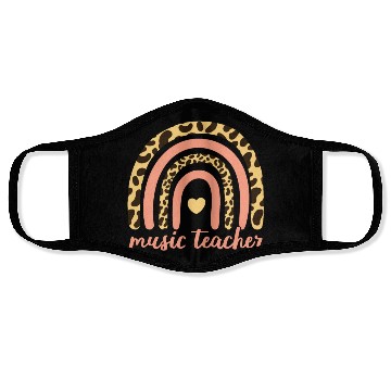 Discover Music Teacher II - Leopard Rainbow Face Masks